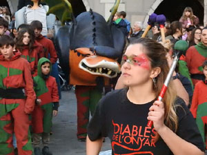 Festes de Primavera de Girona 2024. Despertada del petit Drac Major a la Rambla de la Llibertat