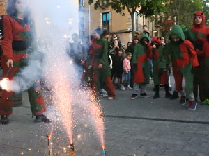 Festes de Primavera de Girona 2024. Despertada del petit Drac Major a la Rambla de la Llibertat