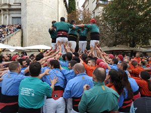 Fires de Sant Narc&iacute;s 2024. Els Castells de Vig&iacute;lia amb els Marrecs de Salt, Colla Castellera Guillats de la Selva  i la Colla Castellera Esperxats de l'Estany
