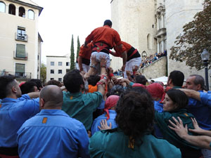 Fires de Sant Narc&iacute;s 2024. Els Castells de Vig&iacute;lia amb els Marrecs de Salt, Colla Castellera Guillats de la Selva  i la Colla Castellera Esperxats de l'Estany