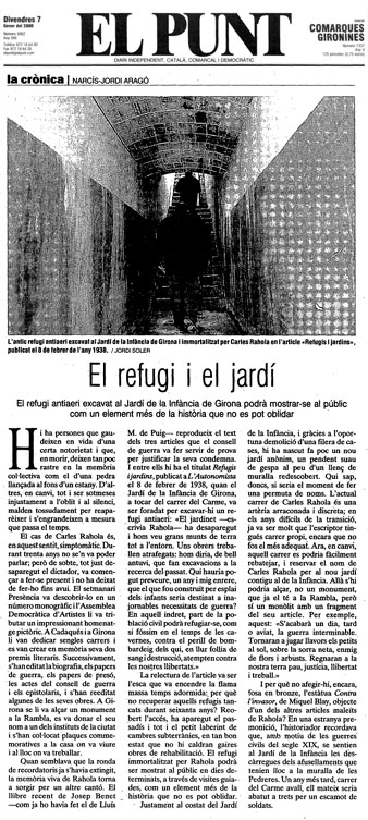 Article de Narc&iacute;s-Jordi Arag&oacute; publicat al diari 'El Punt' el 7/1/2000