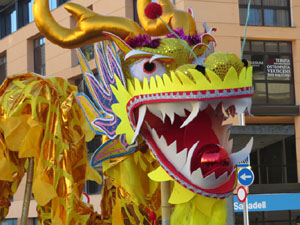 Celebraci&oacute; de l'any nou xin&egrave;s, el 4723, any de la Serp, a Girona