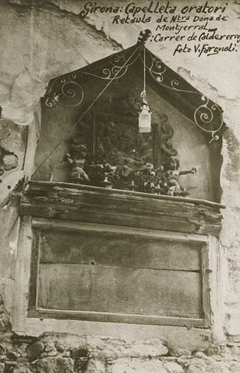 Capelleta-oratori a la Mare de D&eacute;u de Montserrat, al carrer Calderers. 1911