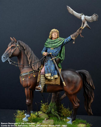 Ramon Berenguer II Cap d'Estopes. Figura de plom commemorativa de l'exposici&oacute; 'Soldat de Plom' 2024