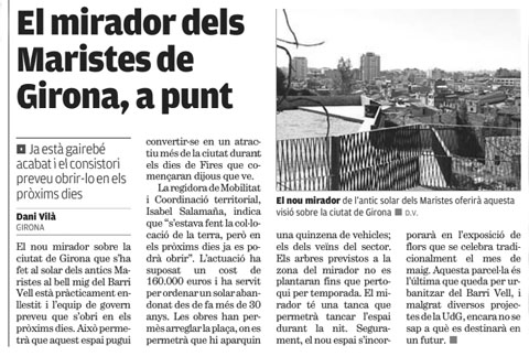 Not&iacute;cia publicada al diari 'El Punt' el 23/10/2010