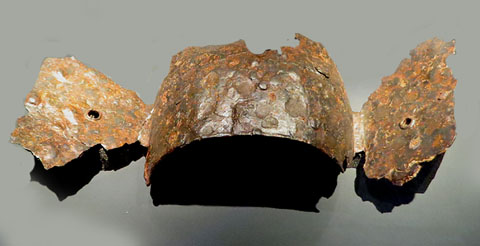 Umb&oacute; d'escut. Ferro. Edat del Ferro, ib&egrave;ric, segles III-II aC. Mas Castell&agrave;, Po t&oacute;s