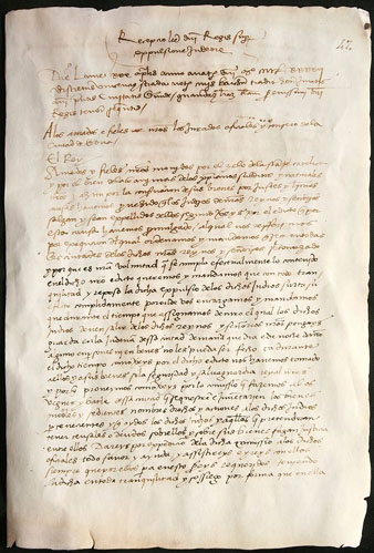 Edicte d'expulsi&oacute; dels jueus. Manual d'Acords, Girona 20 abril de 1492, anvers