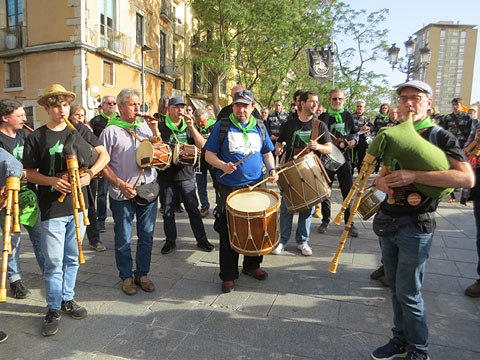 Inici de la tocada a la Rambla de la Llibertat