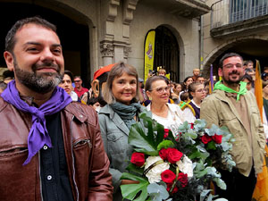 Toc de Rams. Cerim&ograve;nia del canvi de rams de les gegantes
