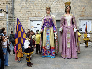 Toc de Rams. Cerim&ograve;nia del canvi de rams de les gegantes