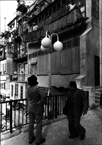 Obres de rehabilitaci&oacute; de les fa&ccedil;anes de les cases de l'Onyar. 1983