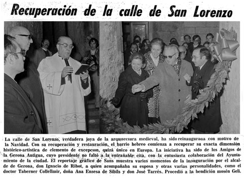 Not&iacute;cia de la recuperaci&oacute; del carrer de Sant Lloren&ccedil;