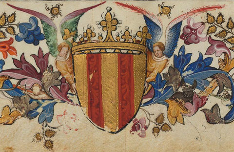 Armes del rei Mart&iacute; l'Hum&agrave;. 1450