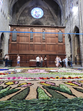 Catifa a l'interior de la nau de la Catedral