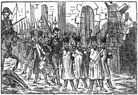 Les tropes franceses entrant a Girona el 1809