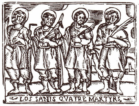 Els Quatre Sants m&agrave;rtirs de Girona