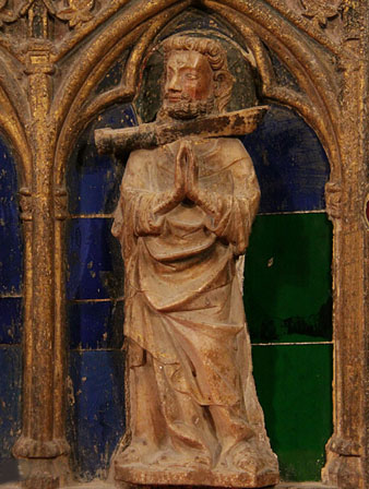 Representaci&oacute; dels Quatre Sants m&agrave;rtirs a la urna-reliquiari de la Catedral