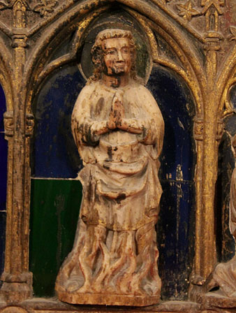 Representaci&oacute; dels Quatre Sants m&agrave;rtirs a la urna-reliquiari de la Catedral