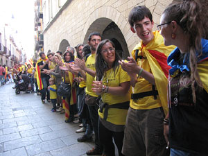 Ambient a Girona i preparaci&oacute; de la Via Catalana