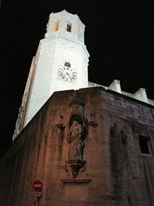 El Barri Vell de Nit. Font de la Mare de D&eacute;u de la Pera