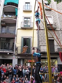 Espectacle de circ a c&agrave;rrec de CIRCO LOS