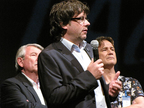 Presentaci&oacute; del festival: Xavier Soy, Carles Puigdemont i Mart&iacute; Peraferrer