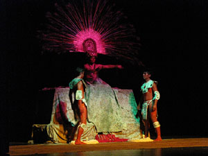 Espectacle Popol Vuh, soplo de vida. Cia. del Centro Cultural Jalil Gibran de Puebla (M&egrave;xic)