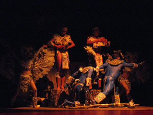 Espectacle Popol Vuh, soplo de vida. Cia. del Centro Cultural Jalil Gibran de Puebla (M&egrave;xic)