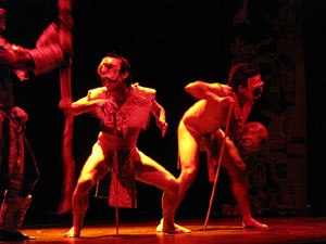 Espectacle Popol Vuh, soplo de vida. Cia. del Centro Cultural Jalil Gibran de Puebla (M&egrave;xic)