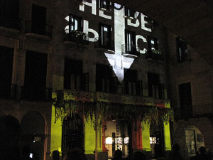 Mapping a la pla&ccedil;a del Vi