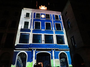 Girona, ciutat de festivals. Festival Internacional de Mapping, FIMG. Fa&ccedil;ana de l'Ajuntament