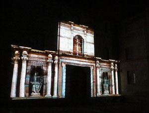 Girona, ciutat de festivals. Festival Internacional de Mapping, FIMG. Fa&ccedil;ana de la  Casa Pastors