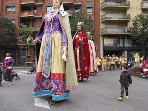 Fires de Sant Narc&iacute;s 2013. Trobada de gegants: la cercavila