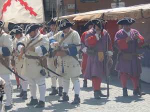 Girona resisteix! Jornades de recreaci&oacute; hist&ograve;rica de la Guerra de Successi&oacute;. Escaramussa al Pont de Pedra