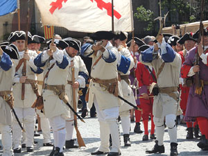 Girona resisteix! Jornades de recreaci&oacute; hist&ograve;rica de la Guerra de Successi&oacute;. Escaramussa al Pont de Pedra
