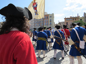 Girona resisteix! Jornades de recreaci&oacute; hist&ograve;rica de la Guerra de Successi&oacute;. Escaramussa al Pont de Pedra