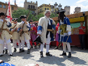 Girona resisteix! Jornades de recreaci&oacute; hist&ograve;rica de la Guerra de Successi&oacute;. Escaramussa al Pont de Pedra