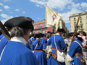Girona resisteix! Jornades de recreaci&oacute; hist&ograve;rica de la Guerra de Successi&oacute;. Escaramussa al Pont de Pedra
