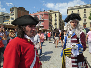 Girona resisteix! Jornades de recreaci&oacute; hist&ograve;rica de la Guerra de Successi&oacute;. Escaramussa al Pont de Pedra