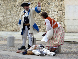 Girona resisteix! Jornades de recreaci&oacute; hist&ograve;rica de la Guerra de Successi&oacute;. Recreaci&oacute; dels combats de 1705