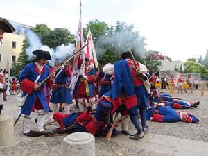 Girona resisteix! Jornades de recreaci&oacute; hist&ograve;rica de la Guerra de Successi&oacute;. Recreaci&oacute; dels combats de 1705