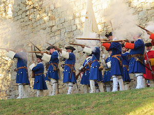 Girona resisteix! Jornades de recreaci&oacute; hist&ograve;rica de la Guerra de Successi&oacute;. Recreaci&oacute; dels combats de 1705