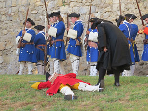 Girona resisteix! Jornades de recreaci&oacute; hist&ograve;rica de la Guerra de Successi&oacute;. Recreaci&oacute; dels combats de 1705