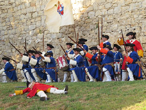Girona resisteix! Jornades de recreaci&oacute; hist&ograve;rica de la Guerra de Successi&oacute;. Recreaci&oacute; dels combats de 1705