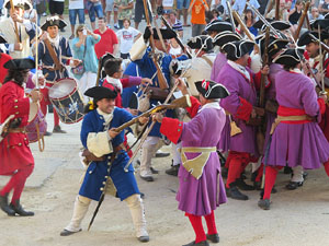 Girona resisteix! Jornades de recreaci&oacute; hist&ograve;rica de la Guerra de Successi&oacute;. Recreaci&oacute; dels combats de 1705