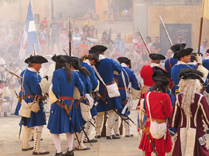 Girona resisteix! Jornades de recreaci&oacute; hist&ograve;rica de la Guerra de Successi&oacute;. Recreaci&oacute; dels combats de 1705