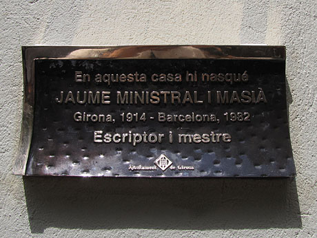 Reconeixement a Jaume Ministral i Masi&agrave;. Descobriment d'una placa a la seva casa natal