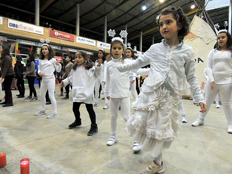 Festes de Nadal 2013. Inauguraci&oacute; pista de gel i tobogan de gel a Fira de Girona