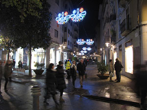 Els carrers il&middot;luminats per Nadal