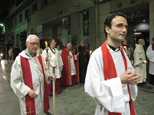 Setmana Santa 2014 a Girona. Process&oacute; del Sant Enterrament